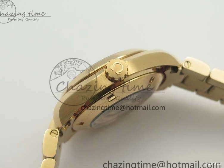 0209 Bright Aqua Terra Ladies 35mm RG V6F Best Edition Brown Dial On RG Bracelet A 8101